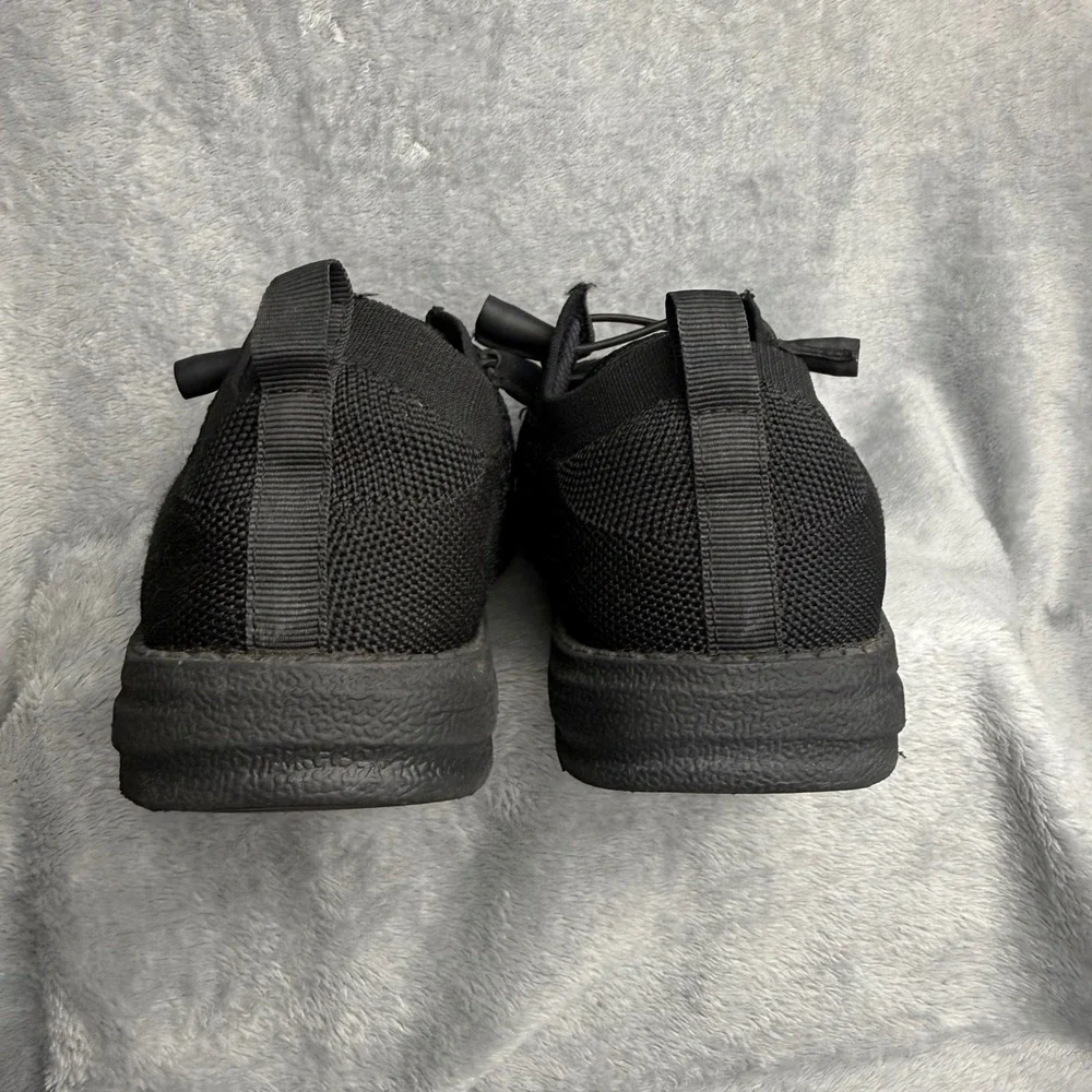 Larnmern Steel Toe Work Shoes Mens 7 Womens 8.5 Black Safety Slip On Loafers